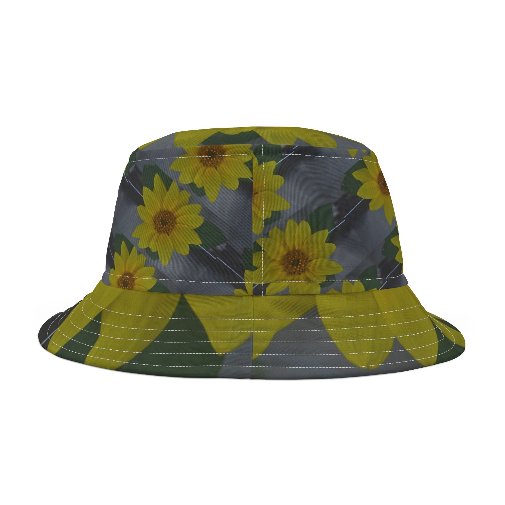 Stylish Yellow & Blue Sunflower Bucket Hat for Summer Adventures